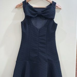 Black mini dress with bow